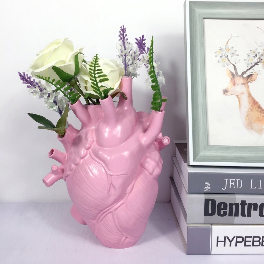 Anatomical Heart Ceramic Vase | Unique & Gothic Room Decor
