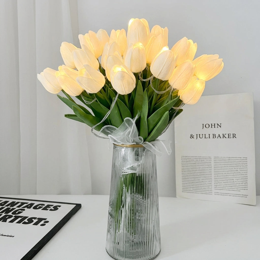 Portable LED Tulip Night Light | Aesthetic Floral Room Lamp