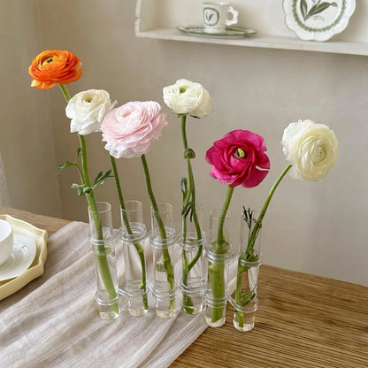 Flexible Hinged Glass Tube Flower Vase | Modern Plant Propagation Station