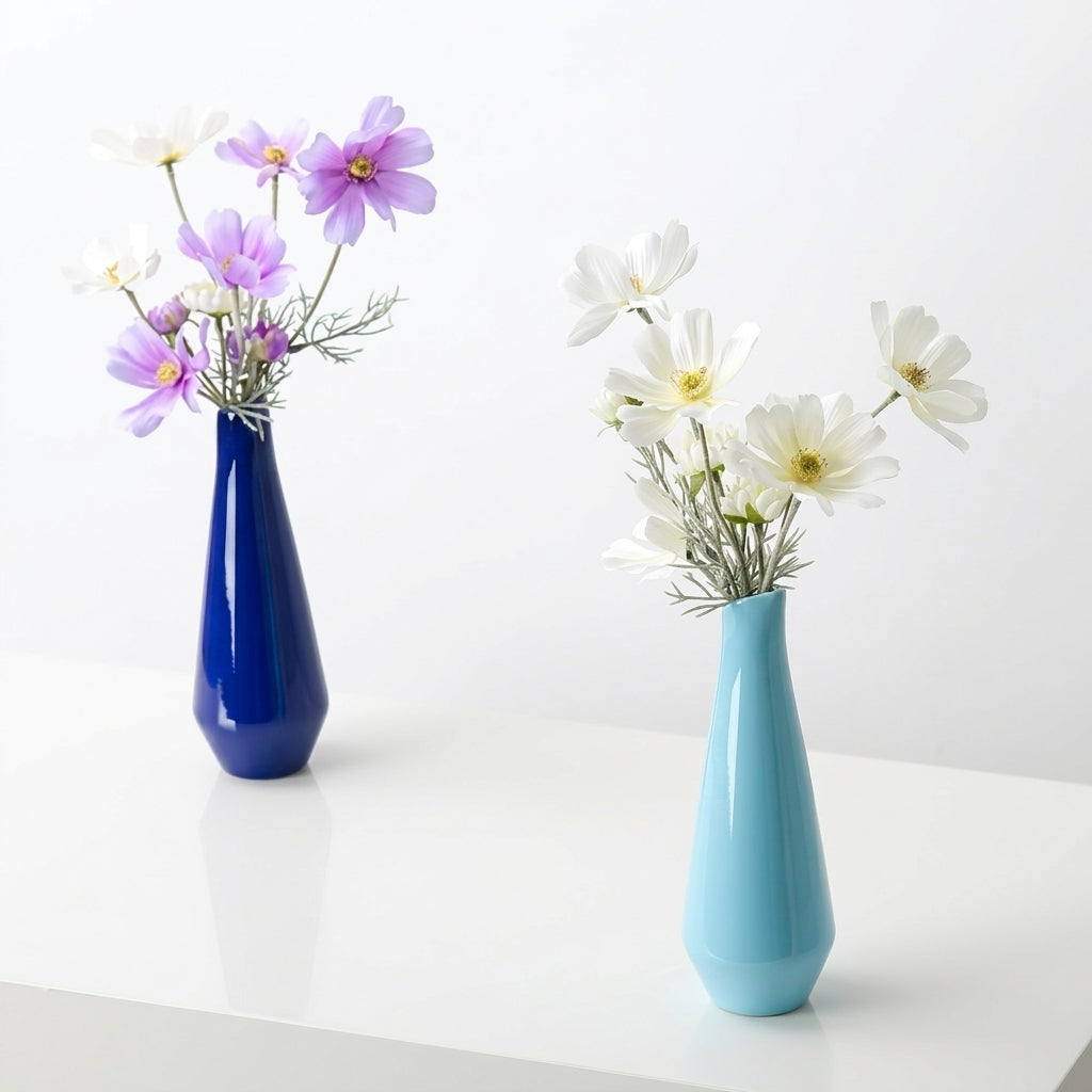 Modern Bright Colored Porcelain Vase  Vibrant Aesthetic Centerpiece