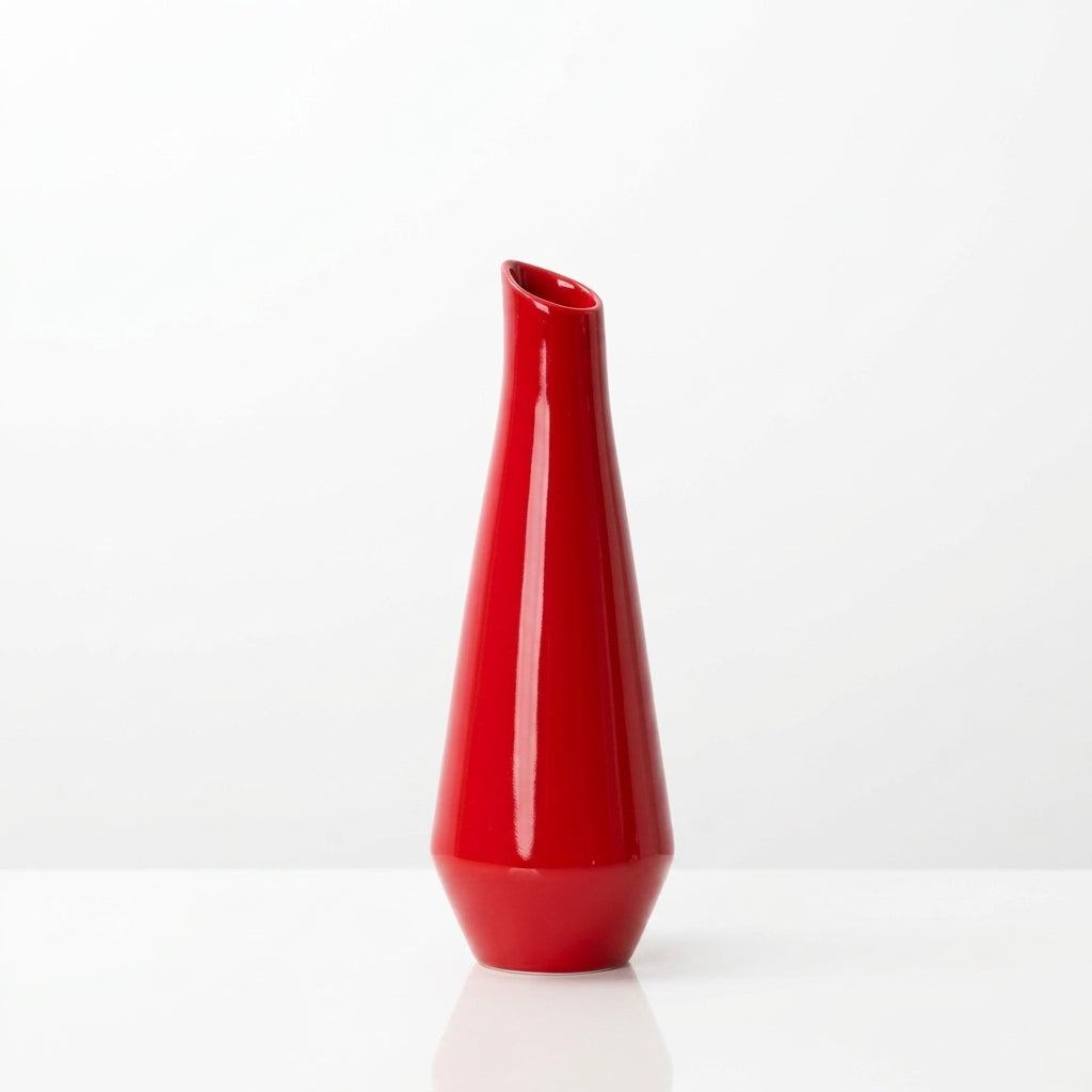 Modern Bright Colored Porcelain Vase  Vibrant Aesthetic Centerpiece